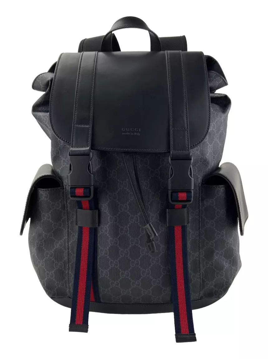 Mochila Gucci · GG Supreme Preta